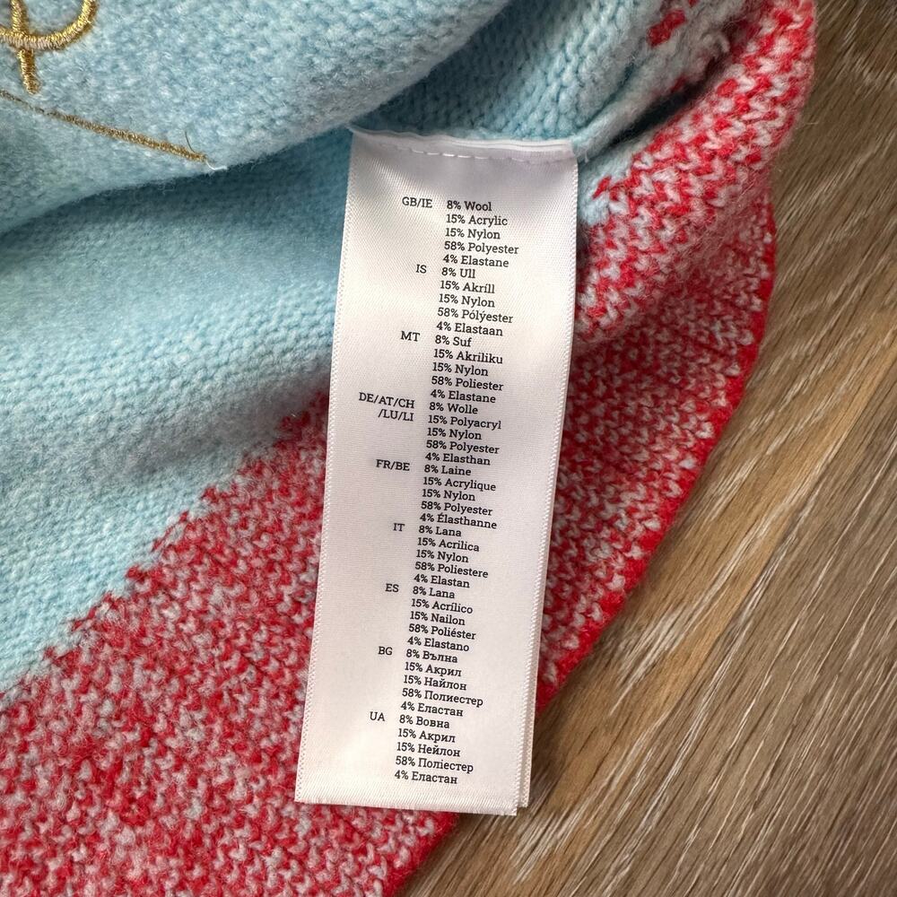 Taylor Swift Blue Sweater Hearts TS Logo 2XL - Picture 10 of 13